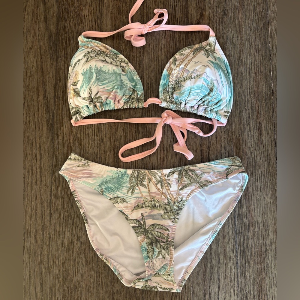 VENUS Palm Paradise Bikini Set - Pink and Green